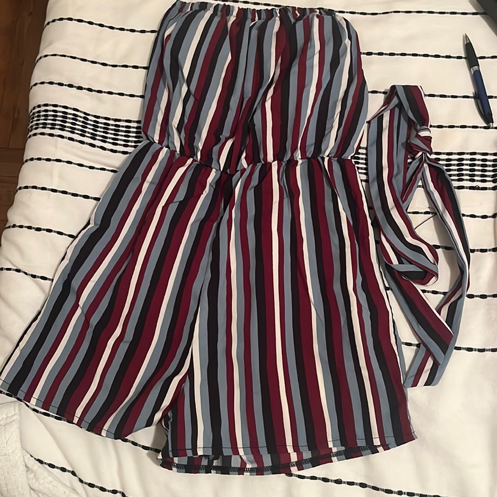 Striped romper